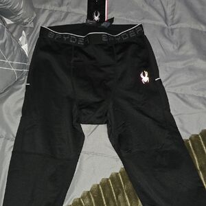 Spyder Black Joggers with White Logo